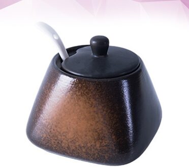 Eenvoudige Keramische Suikerpot Zout Pot Peper Opslag Jar Praktische Kruiden Pot Container Kruiderij Spice Box Houder Voor Thuis Kitc afbeelding 3