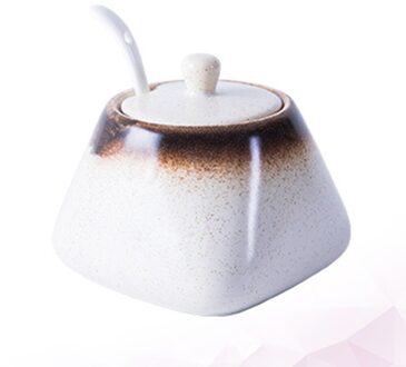 Eenvoudige Keramische Suikerpot Zout Pot Peper Opslag Jar Praktische Kruiden Pot Container Kruiderij Spice Box Houder Voor Thuis Kitc afbeelding 5