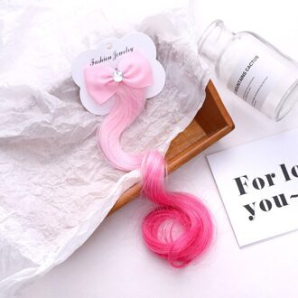 Eenvoudige Kid Elastische Haarband Rubber Band Haar Accessoires Kids Pruik Hoofdband Meisjes Twist Vlecht Touw Hoofdtooi Kind 3