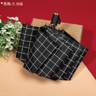 Eenvoudige, Kleine, Verse, Drievoudige Negen Multiplex, Black Gum Business Rooster, Uv-bescherming, zon Bescherming, Parasol, Sunny zwart Plaid