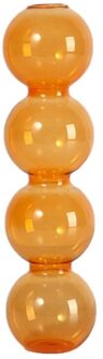 Eenvoudige Koreaanse Bolvormige Glazen Vaas Ornamenten Geometrische Transparante Gebrandschilderd Glas Bloem Woonkamer Bloemstuk Vaas oranje groot
