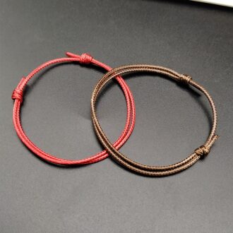 Eenvoudige Lucky Armbanden Voor Vrouwen En Mannen Handgemaakte Verstelbare Touw Mode Paar Armband Gekoppeld Armbanden 2 Pc