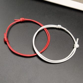 Eenvoudige Lucky Armbanden Voor Vrouwen En Mannen Handgemaakte Verstelbare Touw Mode Paar Armband Gekoppeld Armbanden 2 Pc