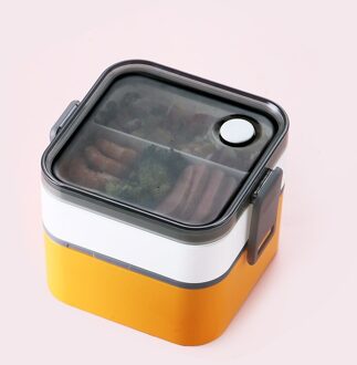 Eenvoudige Lunchbox Kan Worden Verwarmd Door Magnetron Apart Soort Draagbare Bento Box Lunch Box Servies Keuken, dining & Bar geel