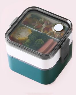 Eenvoudige Lunchbox Kan Worden Verwarmd Door Magnetron Apart Soort Draagbare Bento Box Lunch Box Servies Keuken, dining & Bar groen