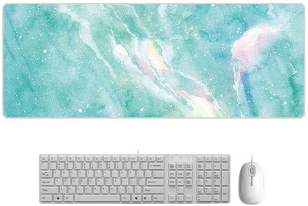 Eenvoudige Marmer Stijl Laptop Gamer Mousepad Computer Bureau Pads Grote Muismat Polssteunen Tafel Mat Bureau Set Deskpad