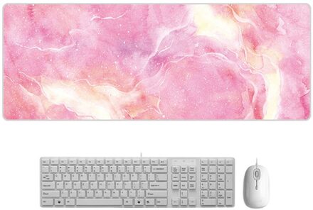 Eenvoudige Marmer Stijl Laptop Gamer Mousepad Computer Bureau Pads Grote Muismat Polssteunen Tafel Mat Bureau Set Deskpad