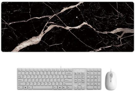 Eenvoudige Marmer Stijl Laptop Gamer Mousepad Computer Bureau Pads Grote Muismat Polssteunen Tafel Mat Bureau Set Deskpad