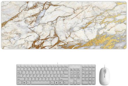 Eenvoudige Marmer Stijl Laptop Gamer Mousepad Computer Bureau Pads Grote Muismat Polssteunen Tafel Mat Bureau Set Deskpad