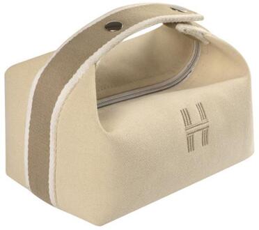 Eenvoudige Mode Toilettas Waterdicht Cosmetische Handtas Make Zak Zomer Make Up Bag Neceser Mujer Travel Organizer Bag Beige