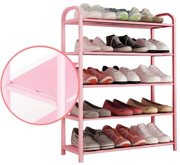 Eenvoudige Multi-Layer Schoenenrek Voor Huishoudelijke Economie Slaapzaal Deur Stofdicht Opslag Schoenenkast