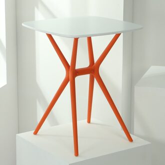 Eenvoudige Nordic Leisure Tafel Mode Salontafel Plastic Onderhandelingstafel Balkon Terras Kleine Vierkante Tafel