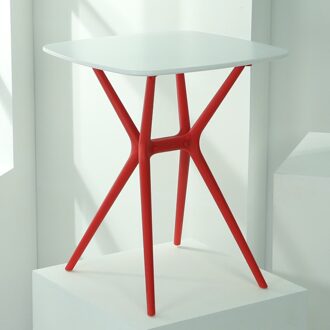 Eenvoudige Nordic Leisure Tafel Mode Salontafel Plastic Onderhandelingstafel Balkon Terras Kleine Vierkante Tafel