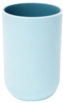 Eenvoudige Nordic Reizen Draagbare Wassen Cup Badkamer Sets Plastic Tandenborstelhouder Tandenborstel Organizer Cup licht blauw