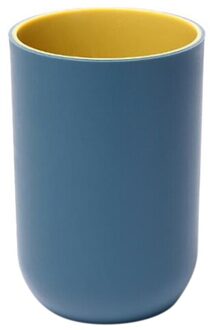 Eenvoudige Nordic Reizen Draagbare Wassen Cup Badkamer Sets Plastic Tandenborstelhouder Tandenborstel Organizer Cup marine blauw