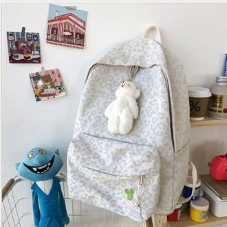 Eenvoudige Nylon Student Schooltas Voor Tiener Meisje Vrouwen Dagelijks Outdoor Rugzak Boek Student Tas blauw / enkel en alleen backpack