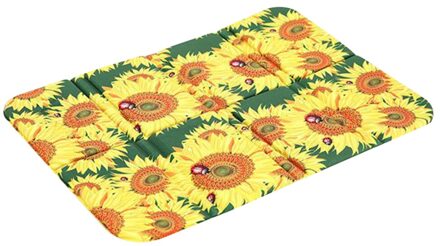 Eenvoudige Opvouwbare Seat Pad Vochtbestendige Mat Gedrukt Outdoor Strand Park Picknick Kussen Waterdicht Antislip Seat Pad zonnebloem