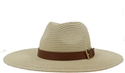 Eenvoudige Opvouwbare Wide Brim Floppy Disk Meisje Strooien Hoed Zonnehoed Strand Dames Zomer Hoed Outdoor Reizen Hoed Mannen En vrouwen Zonnehoed room kleur