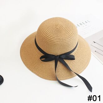 Eenvoudige Opvouwbare Wide Brim Floppy Meisjes Stro Zonnehoed Strand Vrouwen Zomer Hoed Uv Beschermen Reizen Cap Dame Cap vrouwelijke wit