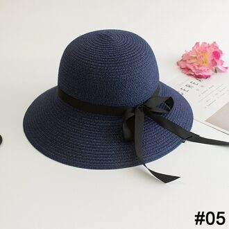 Eenvoudige Opvouwbare Wide Brim Floppy Meisjes Stro Zonnehoed Strand Vrouwen Zomer Hoed Uv Beschermen Reizen Cap Dame Cap vrouwelijke zwart