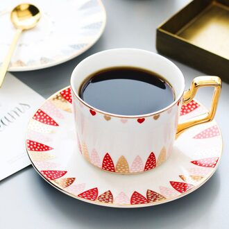 Eenvoudige Paar Koffie Kop En Schotel Set Creatieve Cup Gouden Grens Keramische Thee Thuis Afternoon Tea dames