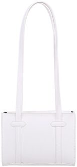 Eenvoudige Pu Lederen Vrouwen Handtas Tote Vrouwelijke Streetwear Onderarm Schoudertas Prachtige Boodschappentassen wit