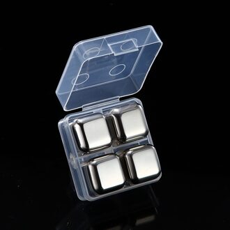 Eenvoudige Rvs Ijsblokjes Bar Niet giftig Gezonde Wijnkoeler Rode Wijn Whisky Dranken Herbruikbare Ice Cooler Wijn Steen 4/6/8 stks