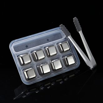 Eenvoudige Rvs Ijsblokjes Bar Niet giftig Gezonde Wijnkoeler Rode Wijn Whisky Dranken Herbruikbare Ice Cooler Wijn Steen 4/6/8 stks