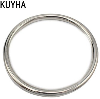 Eenvoudige Stijl Armbanden Voor Vrouwen/Mannen Trendy Rvs Sieraden Zilver Kleur Ronde 5 MM Breedte Elegante Metalen Armbanden