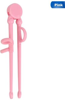 Eenvoudige Stijl Kids Kinderen Vroeg Leren Training Effen Ontworpen Eetstokjes Kindje Verlichting Eetstokjes roze