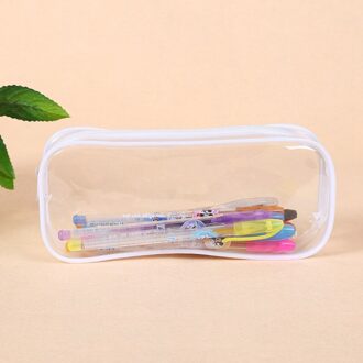 Eenvoudige Stijl Transparant Pvc Waterdichte Etui Creatieve Koreaanse Briefpapier School Kantoorbenodigdheden WT