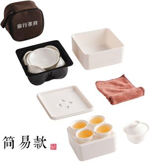 Eenvoudige Thee Brouwen Set Voor Outdoor Toerisme Set Van Keramische Reizen Kungfu Thee Set Envio Gratis