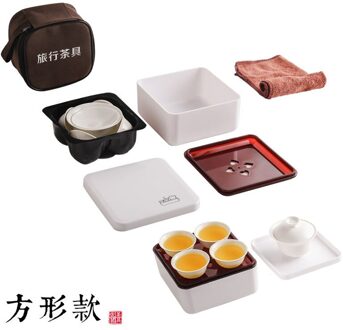 Eenvoudige Thee Brouwen Set Voor Outdoor Toerisme Set Van Keramische Reizen Kungfu Thee Set Envio Gratis