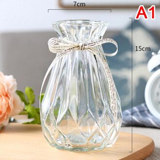 Eenvoudige Verticale Rand Glazen Vaas Transparante Hydrocultuur Bloem Implementeren Origami Vaas Woonkamer Home Decoratie Vaas Ornamenten A1