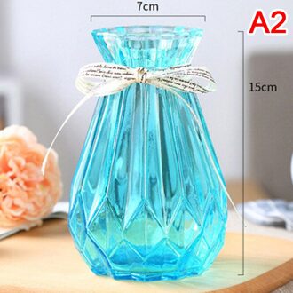 Eenvoudige Verticale Rand Glazen Vaas Transparante Hydrocultuur Bloem Implementeren Origami Vaas Woonkamer Home Decoratie Vaas Ornamenten A2