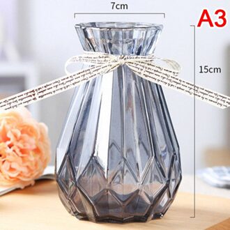 Eenvoudige Verticale Rand Glazen Vaas Transparante Hydrocultuur Bloem Implementeren Origami Vaas Woonkamer Home Decoratie Vaas Ornamenten A3