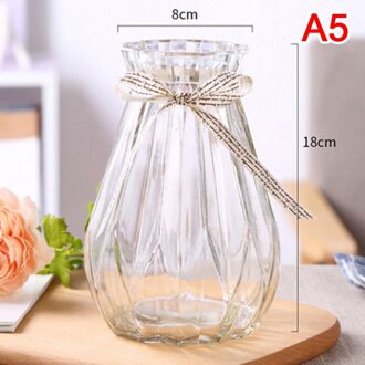 Eenvoudige Verticale Rand Glazen Vaas Transparante Hydrocultuur Bloem Implementeren Origami Vaas Woonkamer Home Decoratie Vaas Ornamenten A5