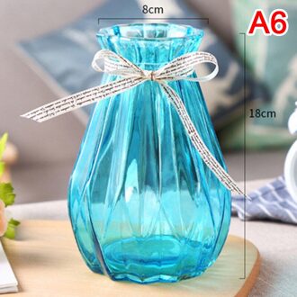 Eenvoudige Verticale Rand Glazen Vaas Transparante Hydrocultuur Bloem Implementeren Origami Vaas Woonkamer Home Decoratie Vaas Ornamenten A6