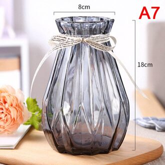 Eenvoudige Verticale Rand Glazen Vaas Transparante Hydrocultuur Bloem Implementeren Origami Vaas Woonkamer Home Decoratie Vaas Ornamenten A7