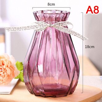 Eenvoudige Verticale Rand Glazen Vaas Transparante Hydrocultuur Bloem Implementeren Origami Vaas Woonkamer Home Decoratie Vaas Ornamenten A8