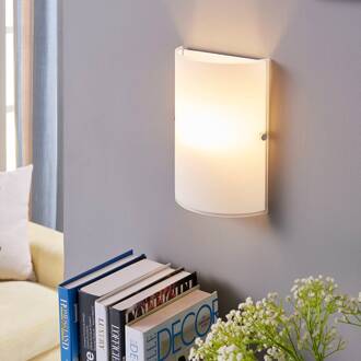 Eenvoudige wandlamp Giulia uit mat glas gematteerd