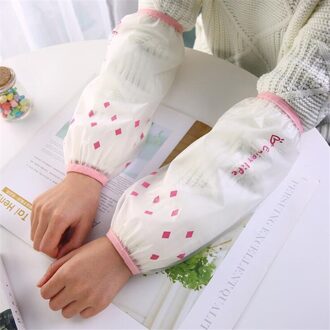 Eenvoudige Waterdichte Arm Morsmouw Leuke Mouwen Voor Huishoudelijk Gebruik Antifouling Thuis Schoonmaken Keuken Morsmouw Lange Arm Mouwen roze