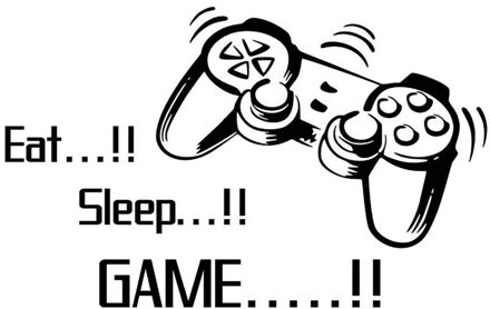 Eet Slaap Spel Muurstickers Jongens Slaapkamer Brief Diy Kids Kamers Decoratie Muurstickers Art Home Decor Muurschildering Decals 201