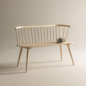 Eetkamerbank 'Araseli' Rubberhout, 120cm, kleur Naturel