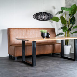 Eetkamerbank 'Jelle' 250cm, kleur cognac - 250 cm