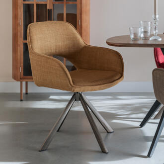 Eetkamerstoel 'Abra' kleur Okergeel