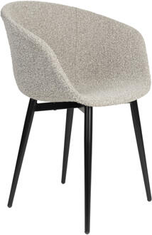 Eetkamerstoel 'Ameerah' Bouclé, kleur Grijs