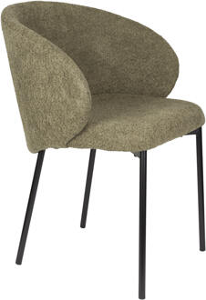 Eetkamerstoel 'Aoife' Chenille, kleur Groen