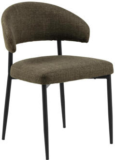 Eetkamerstoel 'Britney' Structuurstof, kleur Groen