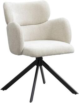 Eetkamerstoel Coco - Stof - Beige - 63x61x87 Cm